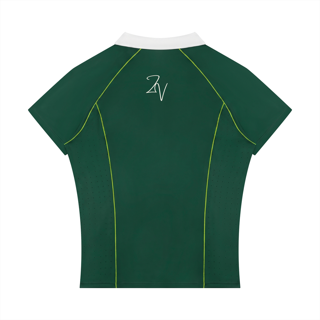 Women's Slim Fit Quarter-Zip Polo Shirt | Athletic Performance Golf Top