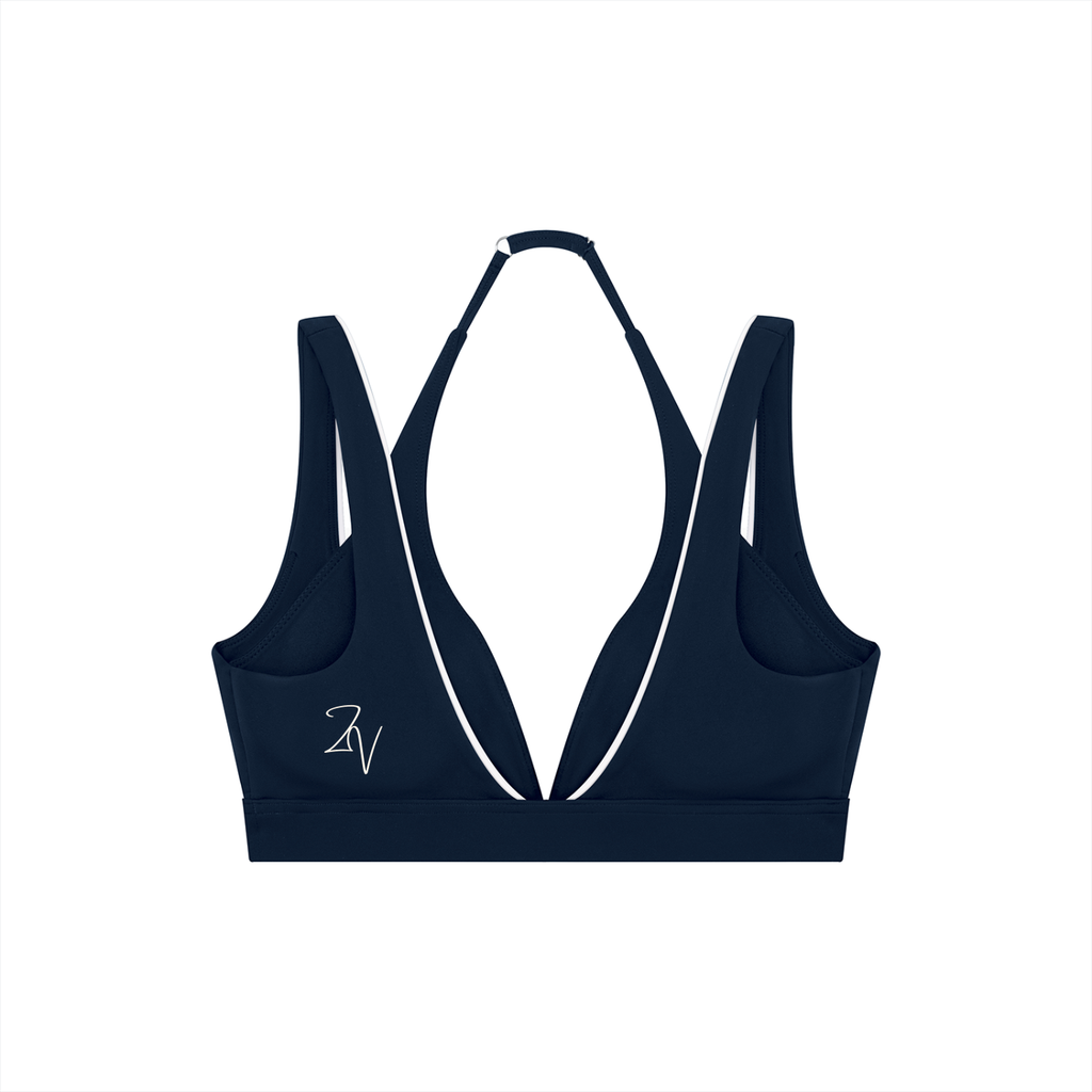 Women's Halter Neck Double Layer Sports Bra | Built-In Padded Athletic Workout Bra