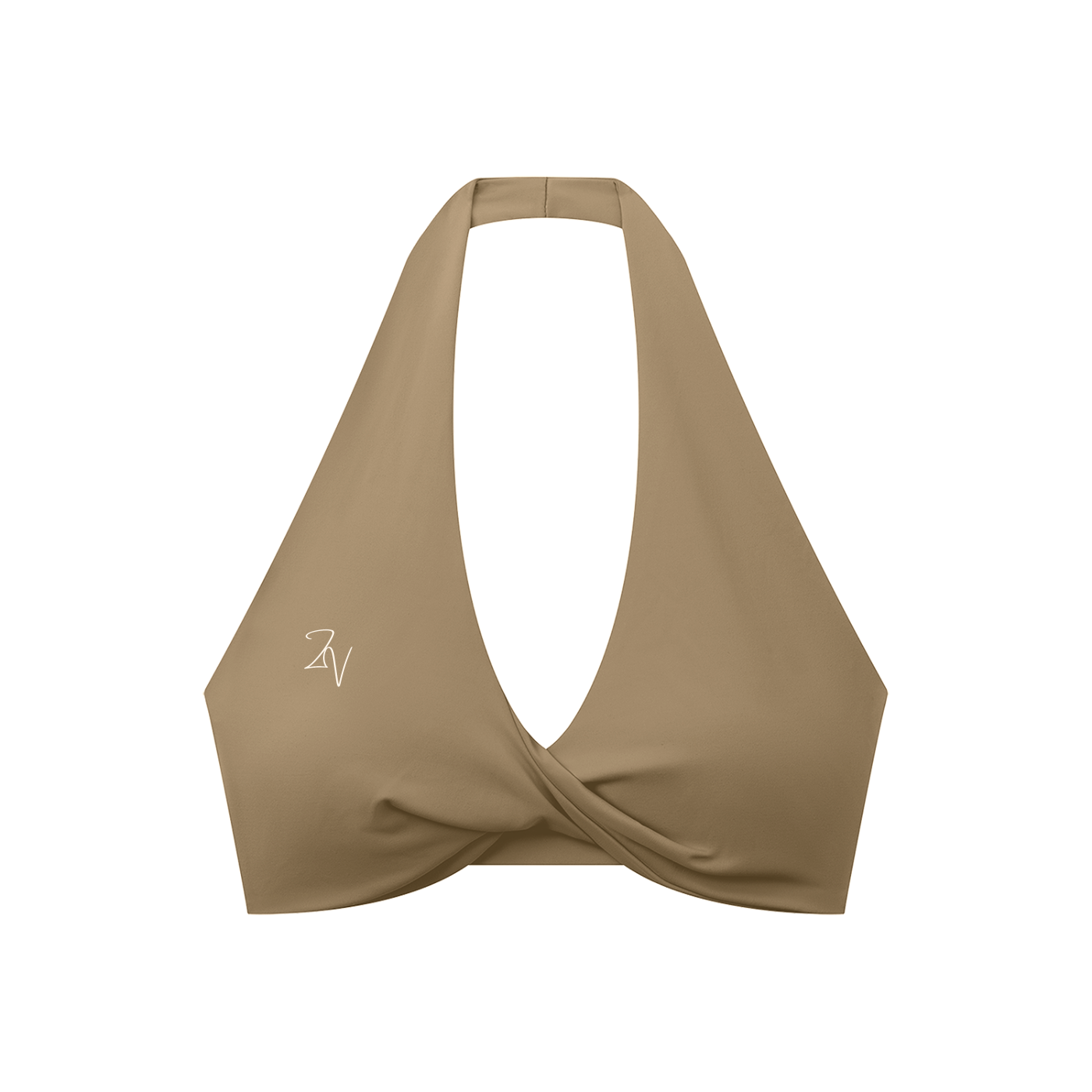 Women's Pleated Halter Sports Bra | Built-In Padded Athletic Workout Bra