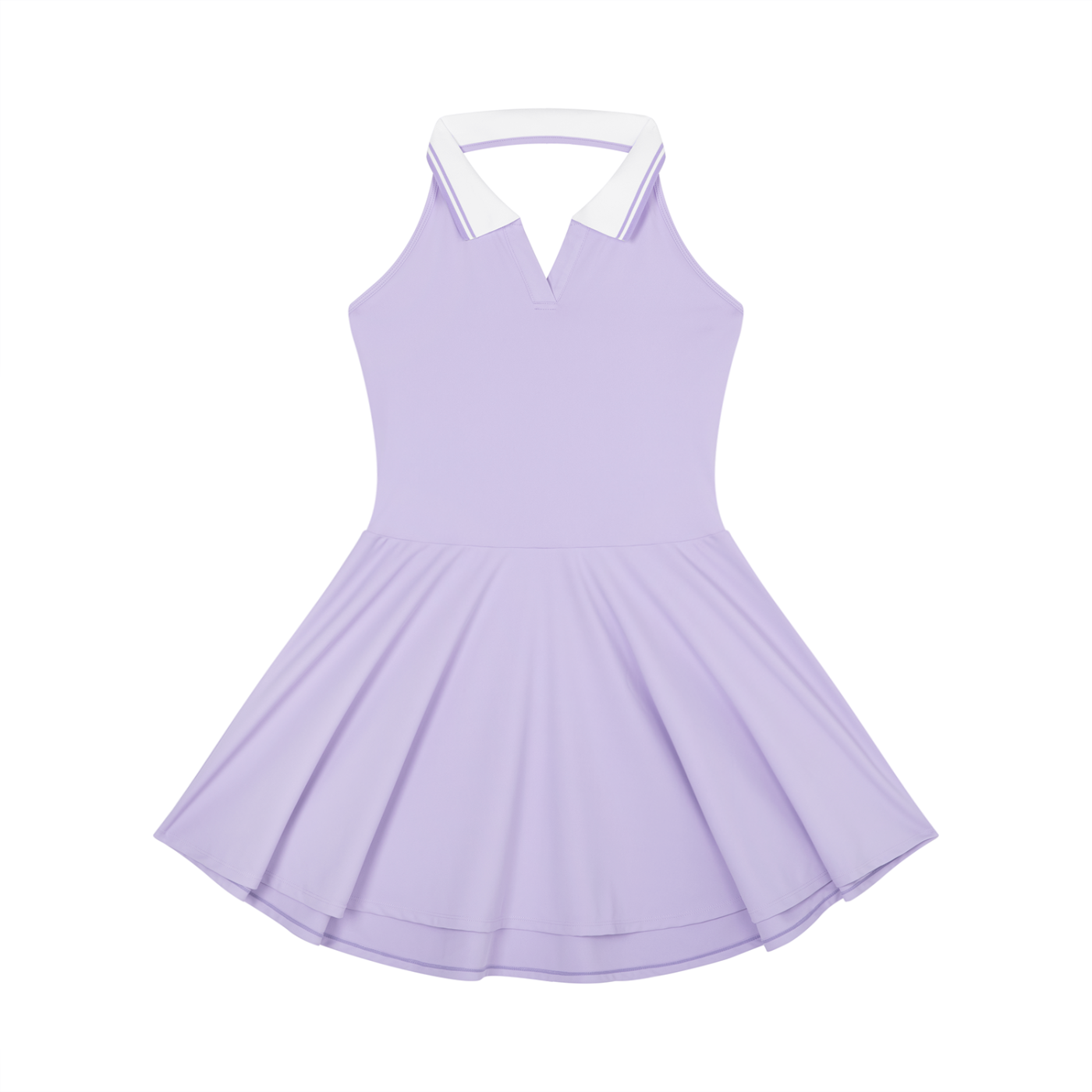 Women's Collared Halter A-Line Athletic Dress | Sleeveless Tennis & Golf Dress