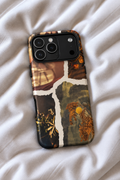 Vintage Autumn Collage Tough iPhone Case | Moody Fall Aesthetic Phone Cover | Cozy Rustic Botanical iPhone Case