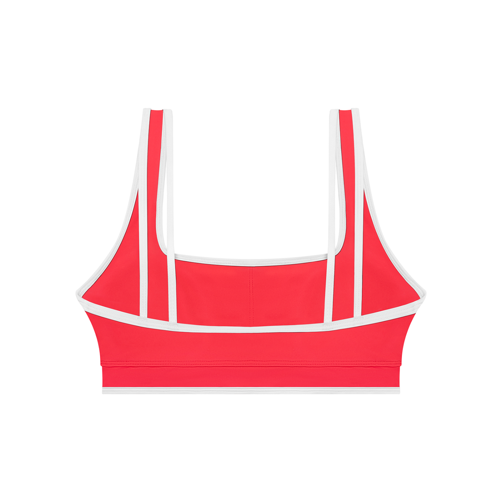 Women's Color Block Sports Bra | Built-In Padded Athletic Workout Bra