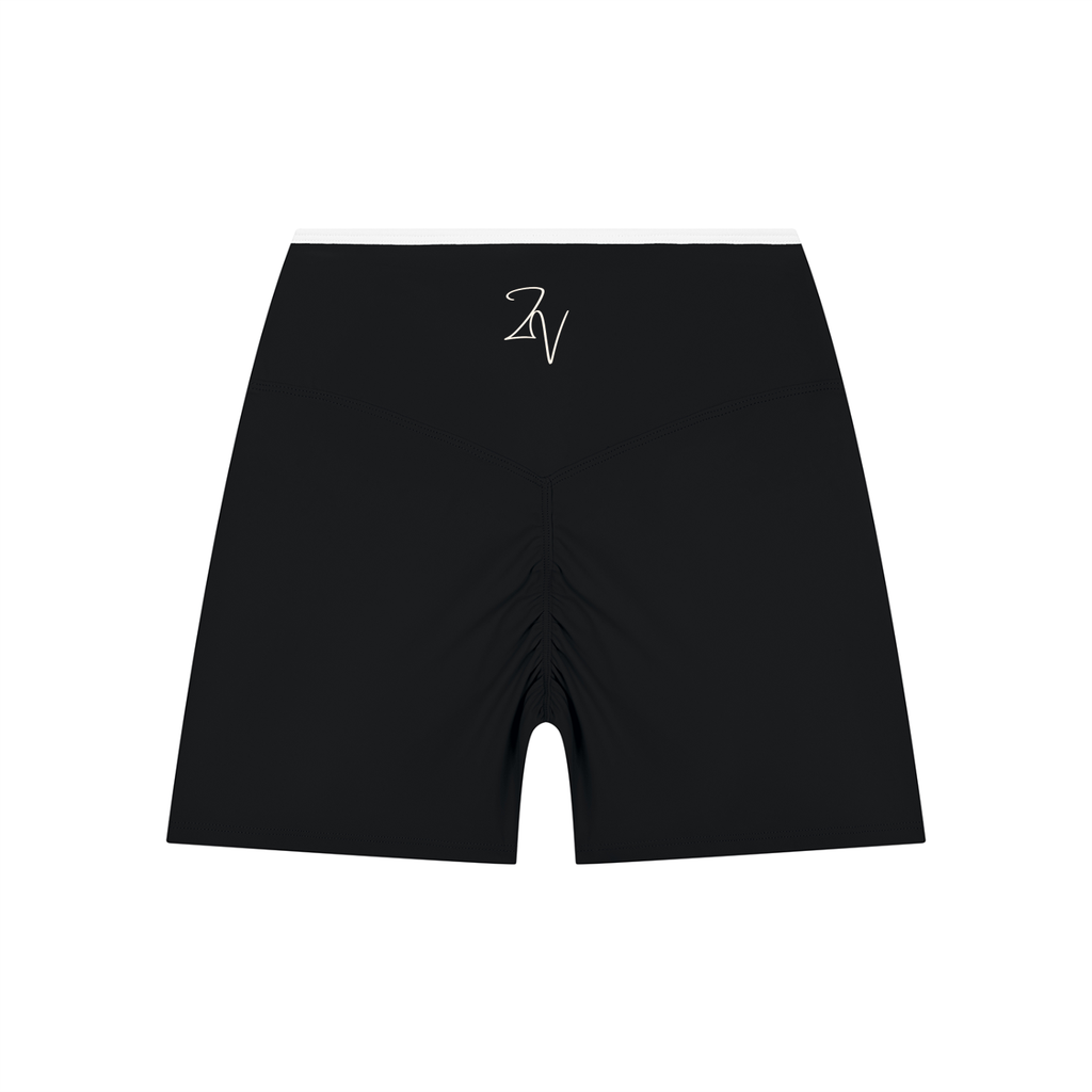 Women's High Rise Color Block Biker Shorts | Athletic Workout Shorts