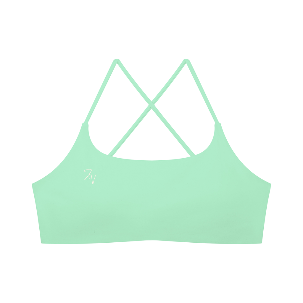 Women's Cross Back Sports Bra | Built-In Padded Athletic Workout Bra