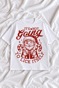 It's Not Going to Lick Itself Christmas T-Shirt | Funny Elf Graphic Tee | Naughty Holiday Humor Unisex Shirt