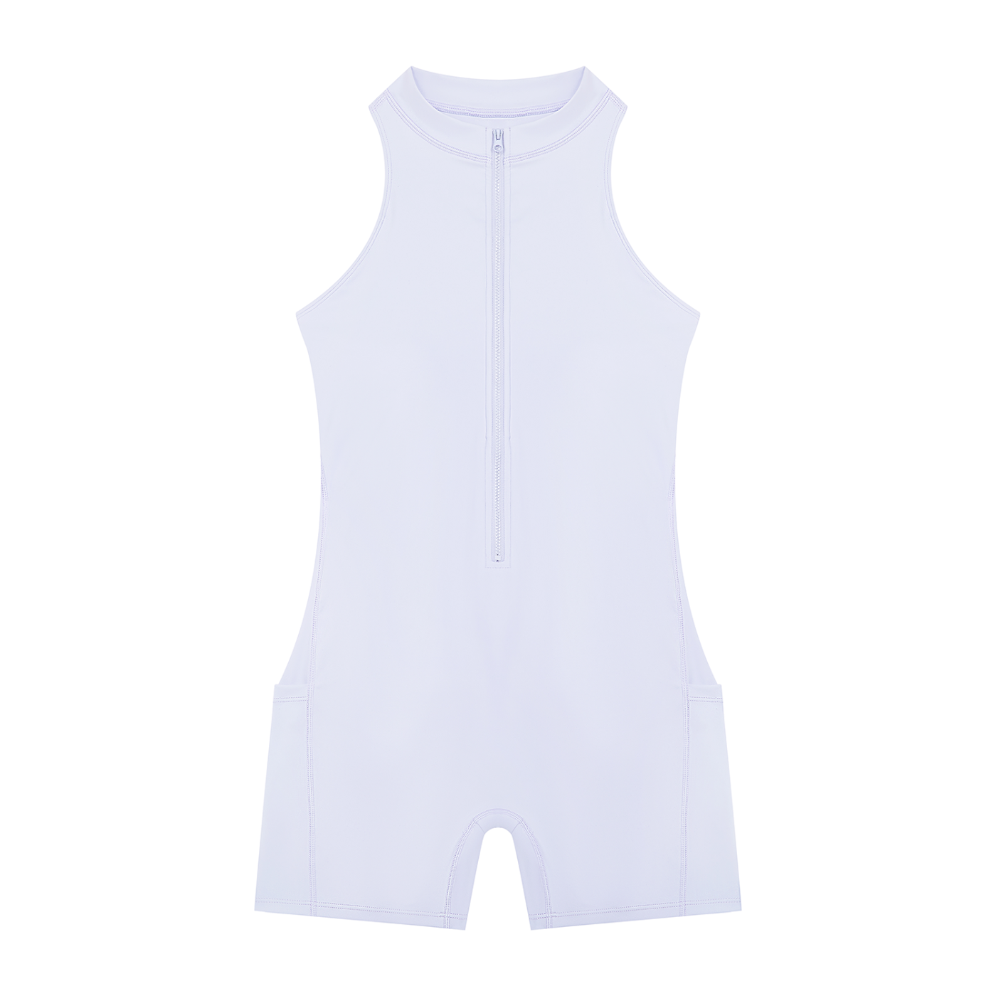Women's Quarter-Zip Romper | Athletic One-Piece Activewear
