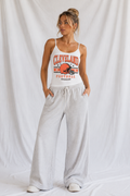 Cleveland Low Back Tank Top – Women’s Football Game Day Shirt, Backless Tailgate Top