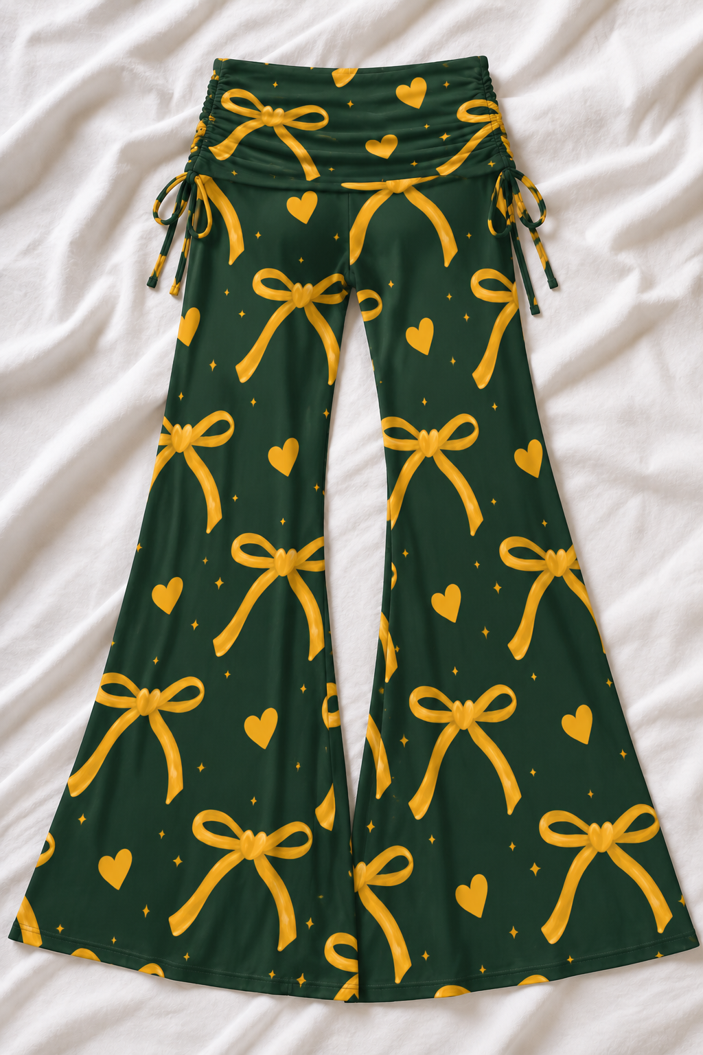 Green Bay Football Game Day Wide Leg Palazzo Pants – Women’s Stretch Pants