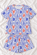 Lobster Print Soft Touch Pajama Set – Women’s Shorts & Top Sleepwear