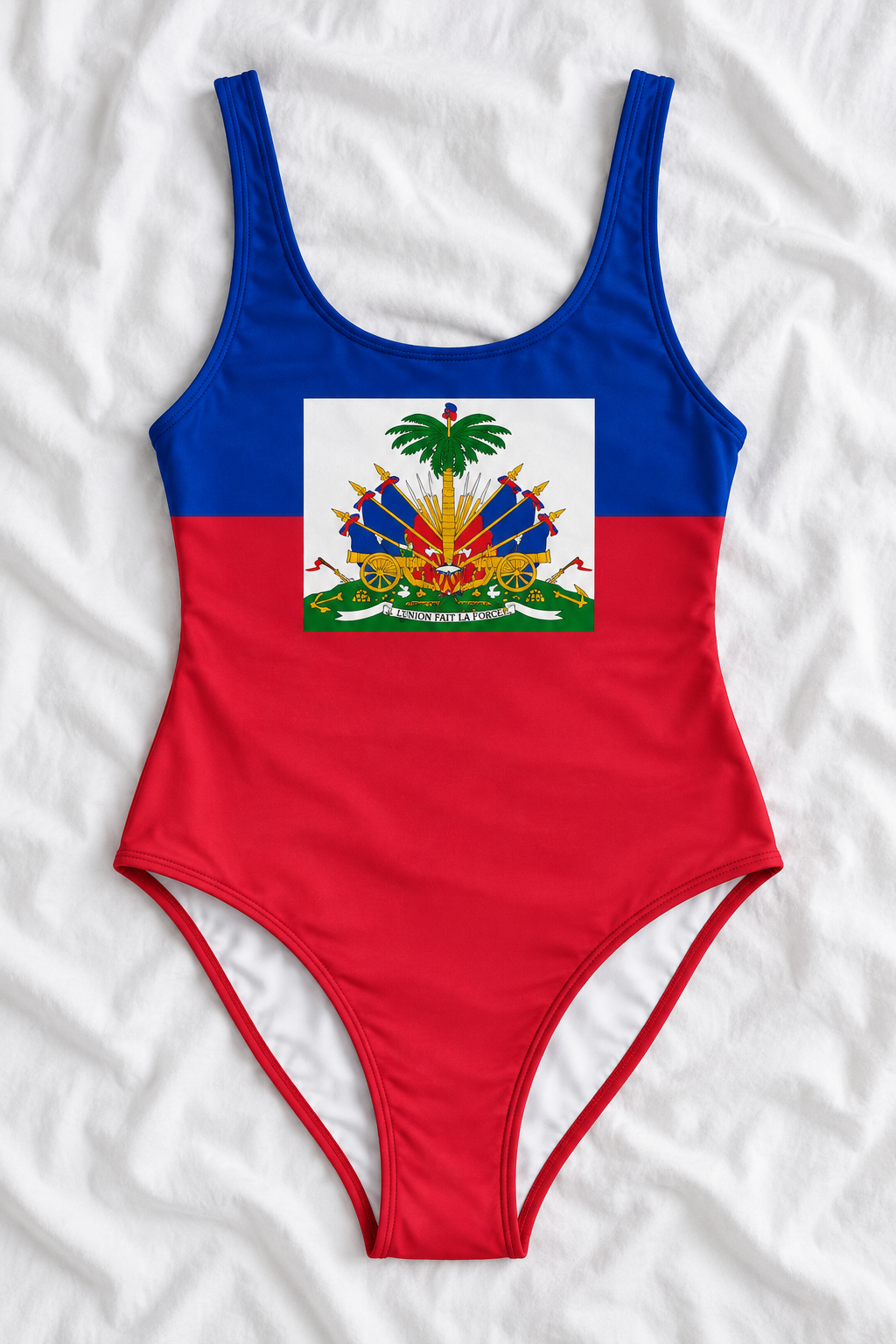 Haiti Flag One-Piece Swimsuit – Women’s Haitian Flag Swimwear