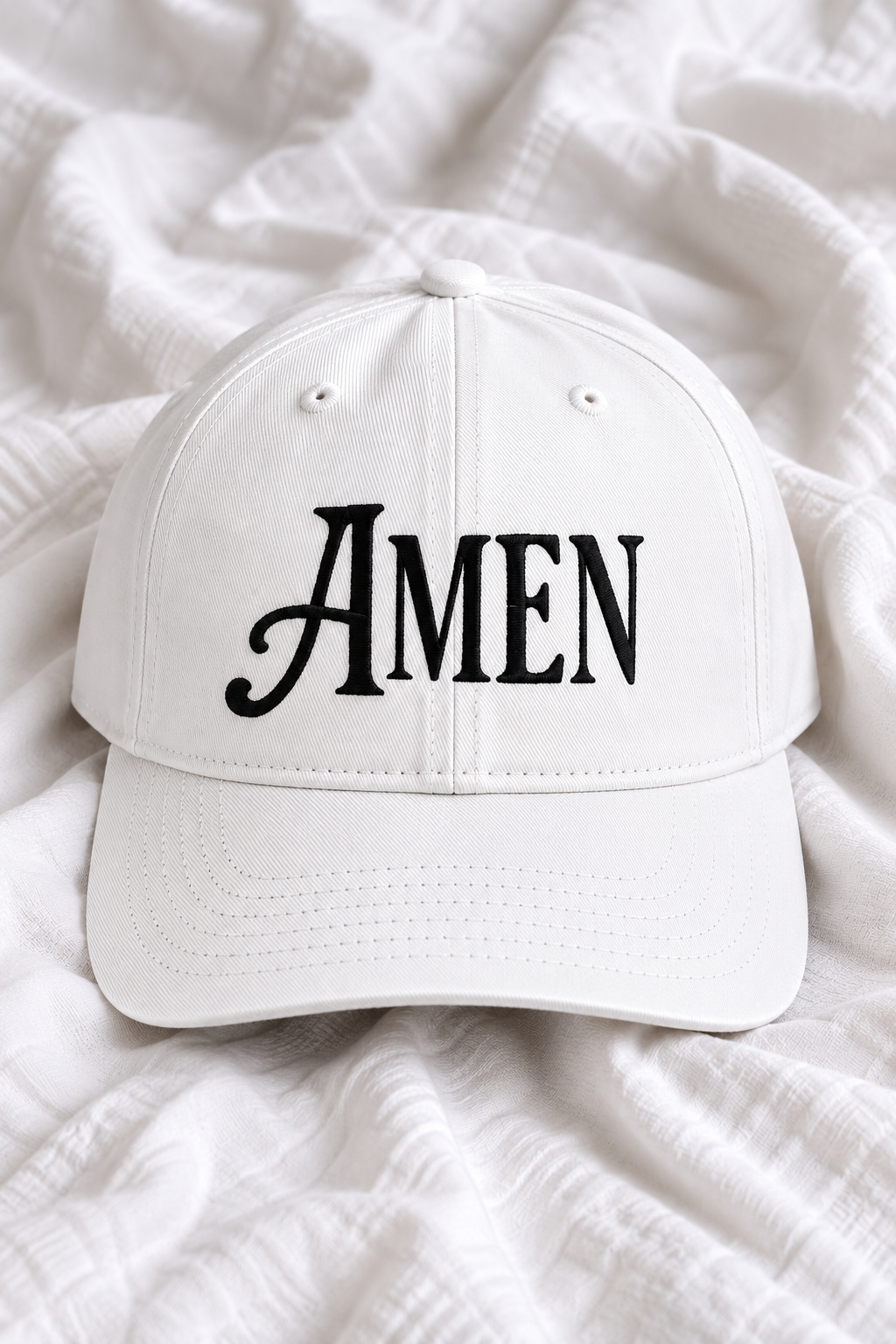 Amen Embroidered 5-Panel Cap | Adjustable Mid-Profile Snapback Hat