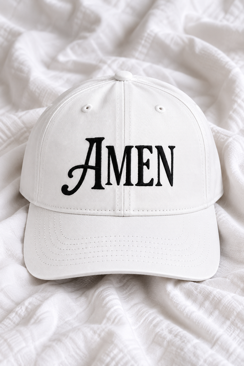 Amen Embroidered 5-Panel Cap | Adjustable Mid-Profile Snapback Hat