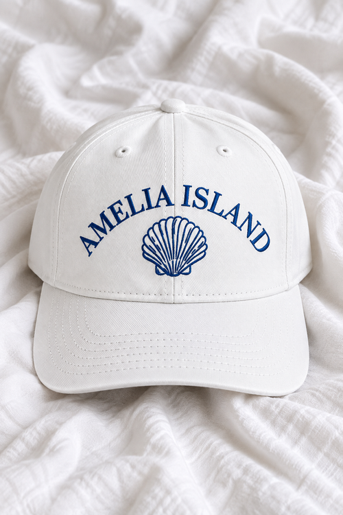 Amelia Island Embroidered 5-Panel Cap | Adjustable Mid-Profile Snapback Hat