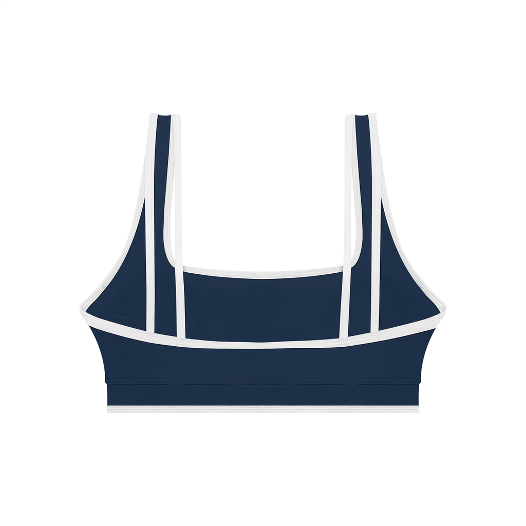 Women's Color Block Sports Bra | Built-In Padded Athletic Workout Bra