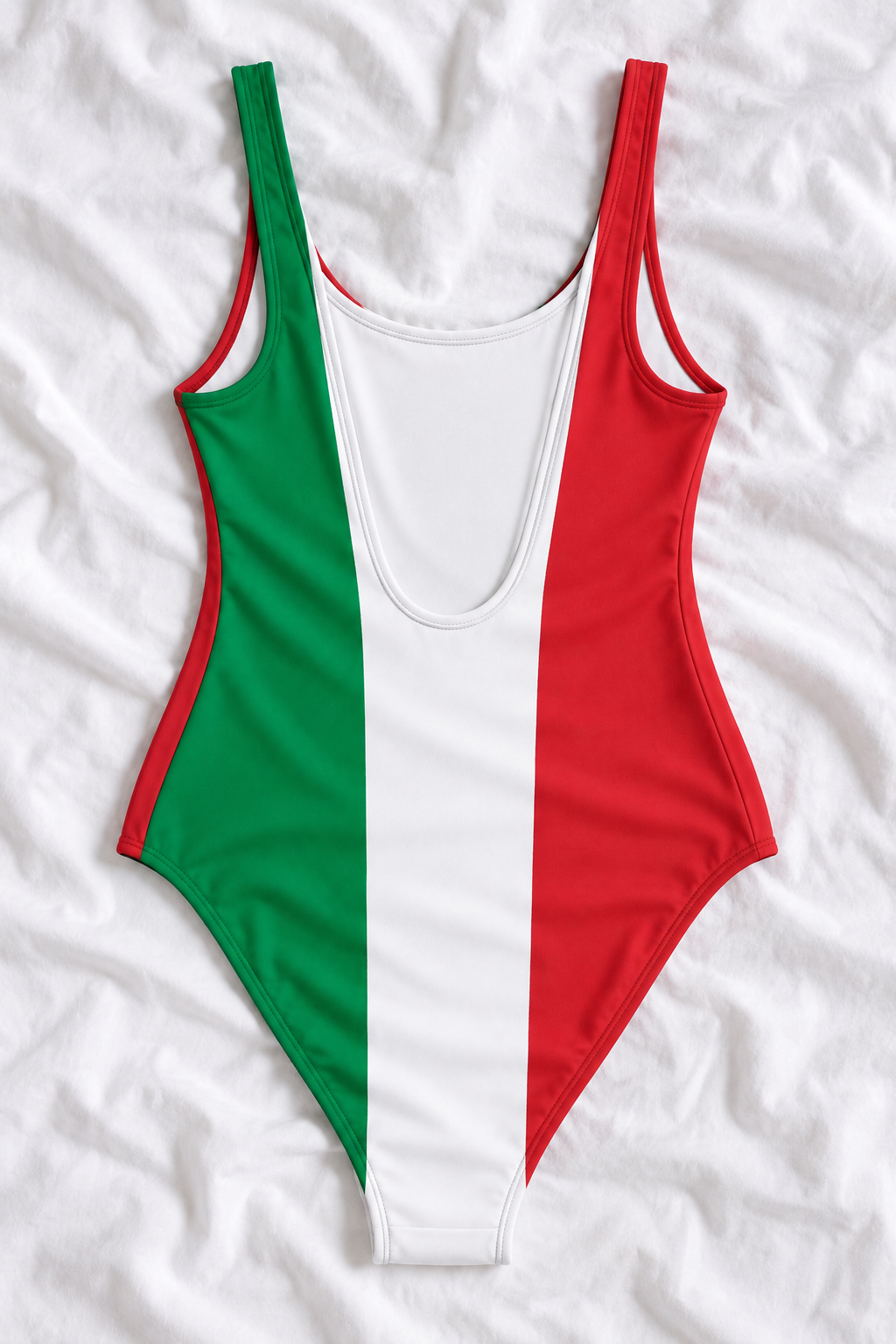 Italy Flag One-Piece Swimsuit – Women’s Italian Flag Swimwear