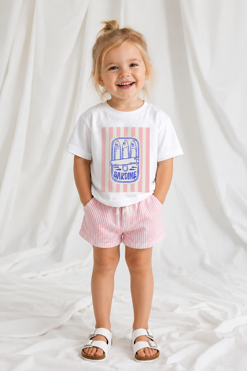 Sardine Can Toddler T‑Shirt — Cute Retro Seafood Graphic Tee