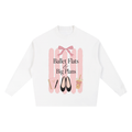 Ballet Flats & Big Plans Oversized Sweatshirt – Coquette Bow Graphic Crewneck