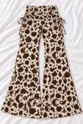 Cow Print Wide Leg Pants | Women's Flowy Western Lounge Pants
