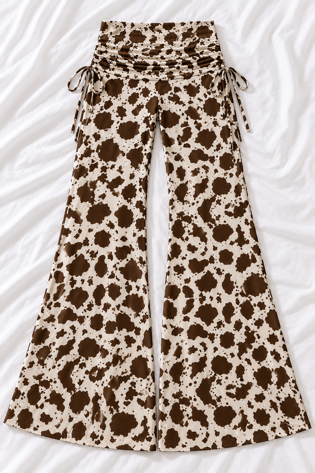 Cow Print Wide Leg Pants | Women's Flowy Western Lounge Pants