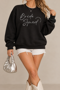 Bride Squad Sweatshirt – Minimalist Bridal Party Graphic Fleece Crewneck
