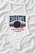 Houston Football One-Piece Swimsuit – Women’s Game Day Swimwear