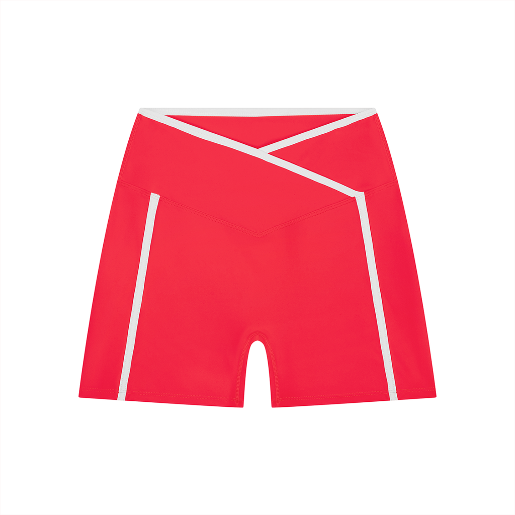 Women's High Rise Color Block Biker Shorts | Athletic Workout Shorts