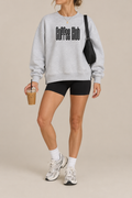 Coffee Club Fleece Side Slit Crewneck Sweatshirt – Cozy Coffee Lover Graphic Sweatshirt