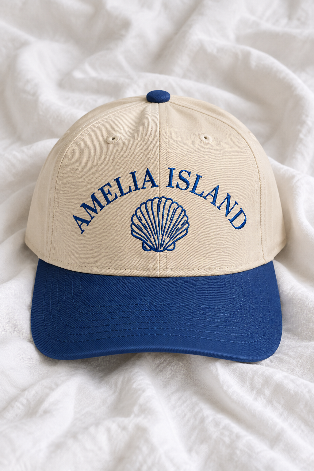 Amelia Island Embroidered 5-Panel Cap | Adjustable Mid-Profile Snapback Hat