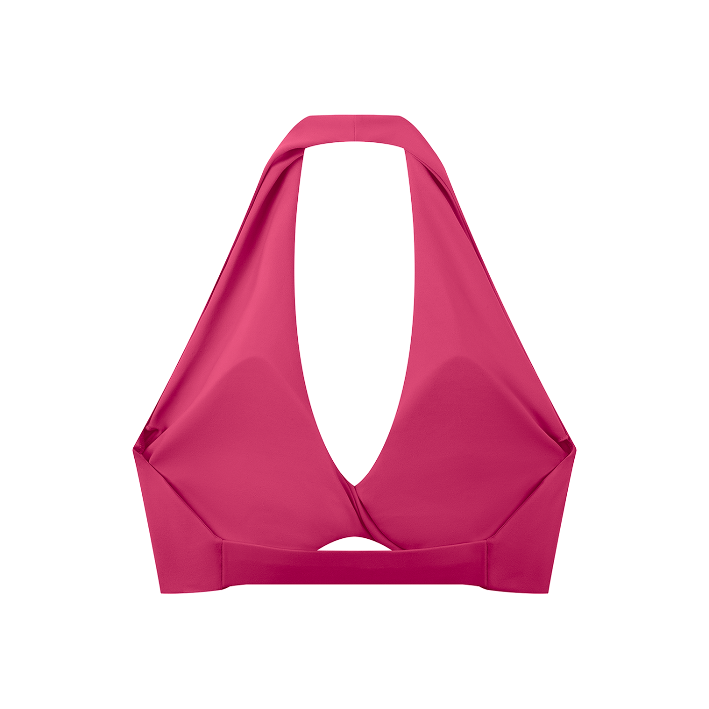Women's Pleated Halter Sports Bra | Built-In Padded Athletic Workout Bra