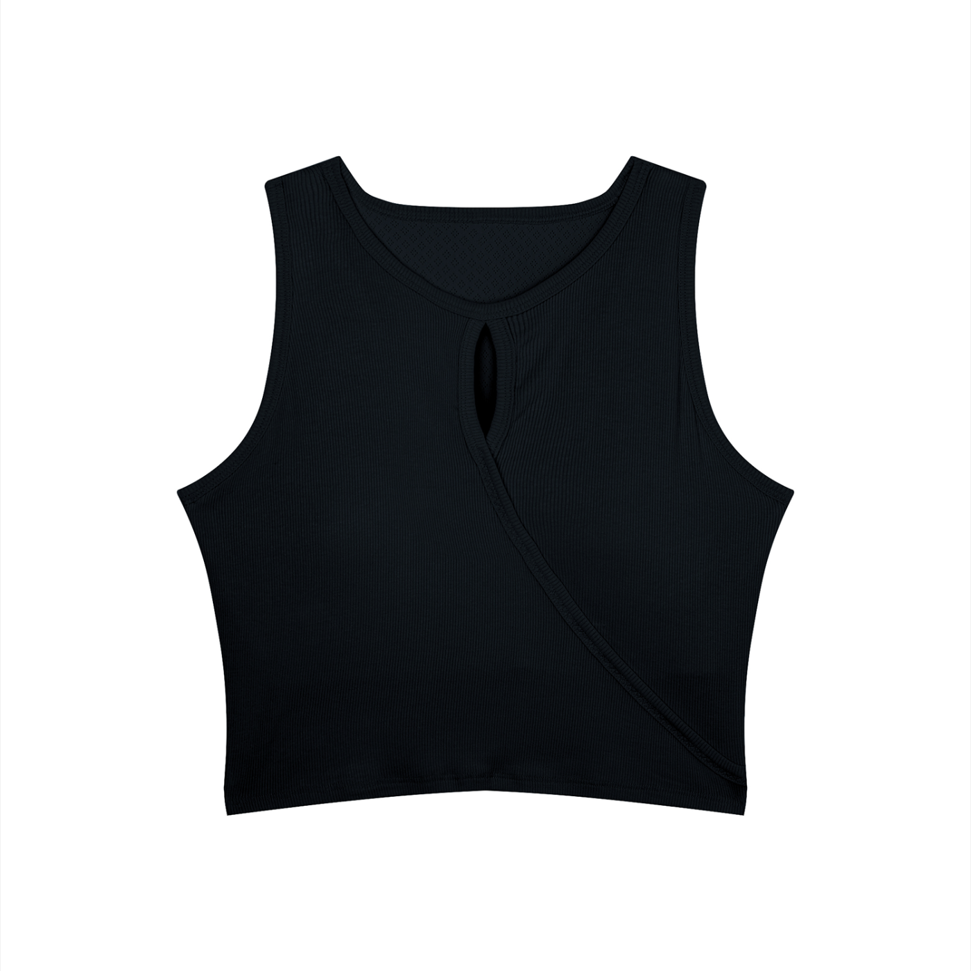 Women's Hollow-Out Crop Tank Top | Soft Modal Sleeveless Crop Top