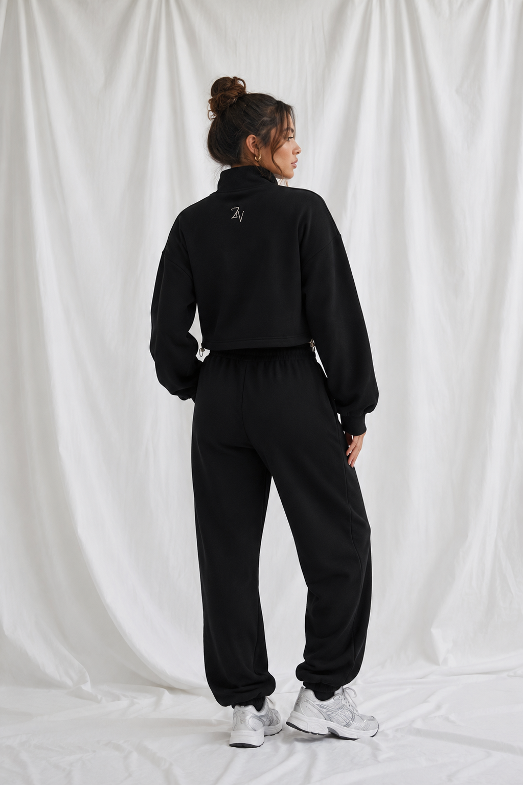 Women's Mock-Neck Quarter-Zip Sweatshirt | Casual Oversized Pullover