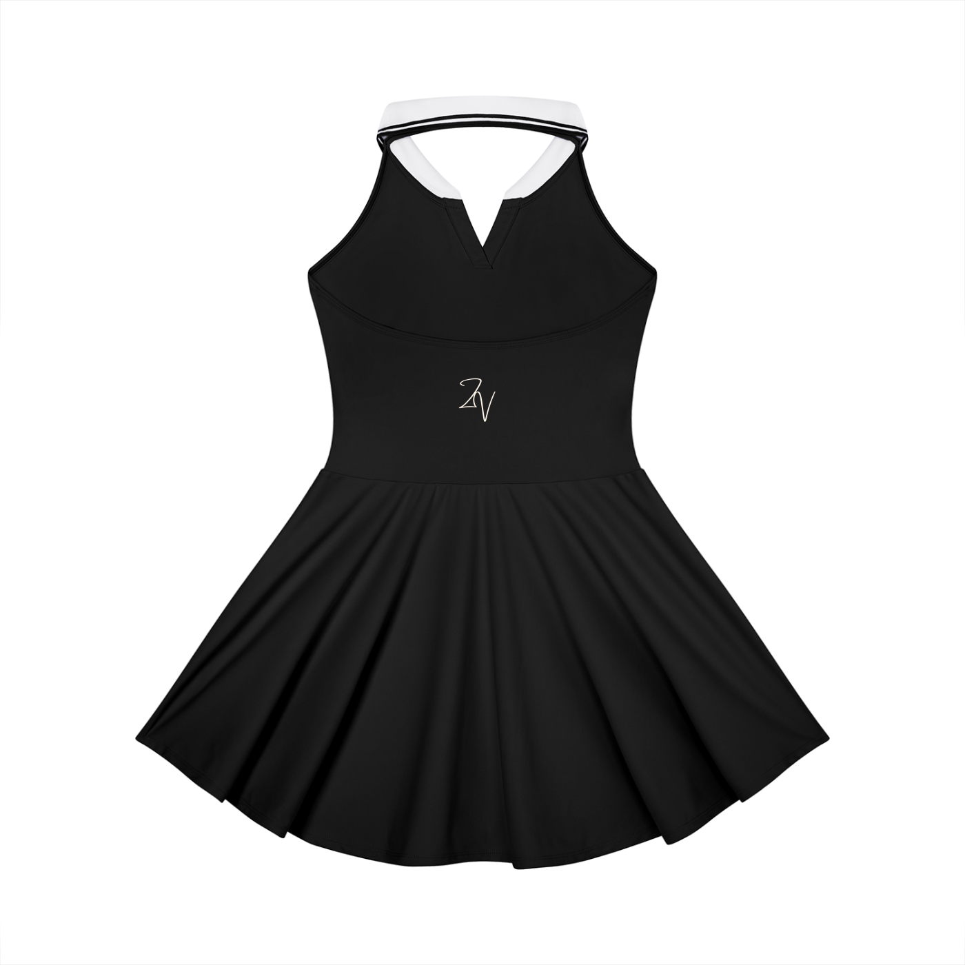 Women's Collared Halter A-Line Athletic Dress | Sleeveless Tennis & Golf Dress