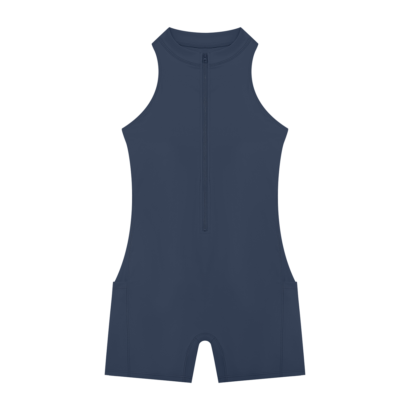 Women's Quarter-Zip Romper | Athletic One-Piece Activewear