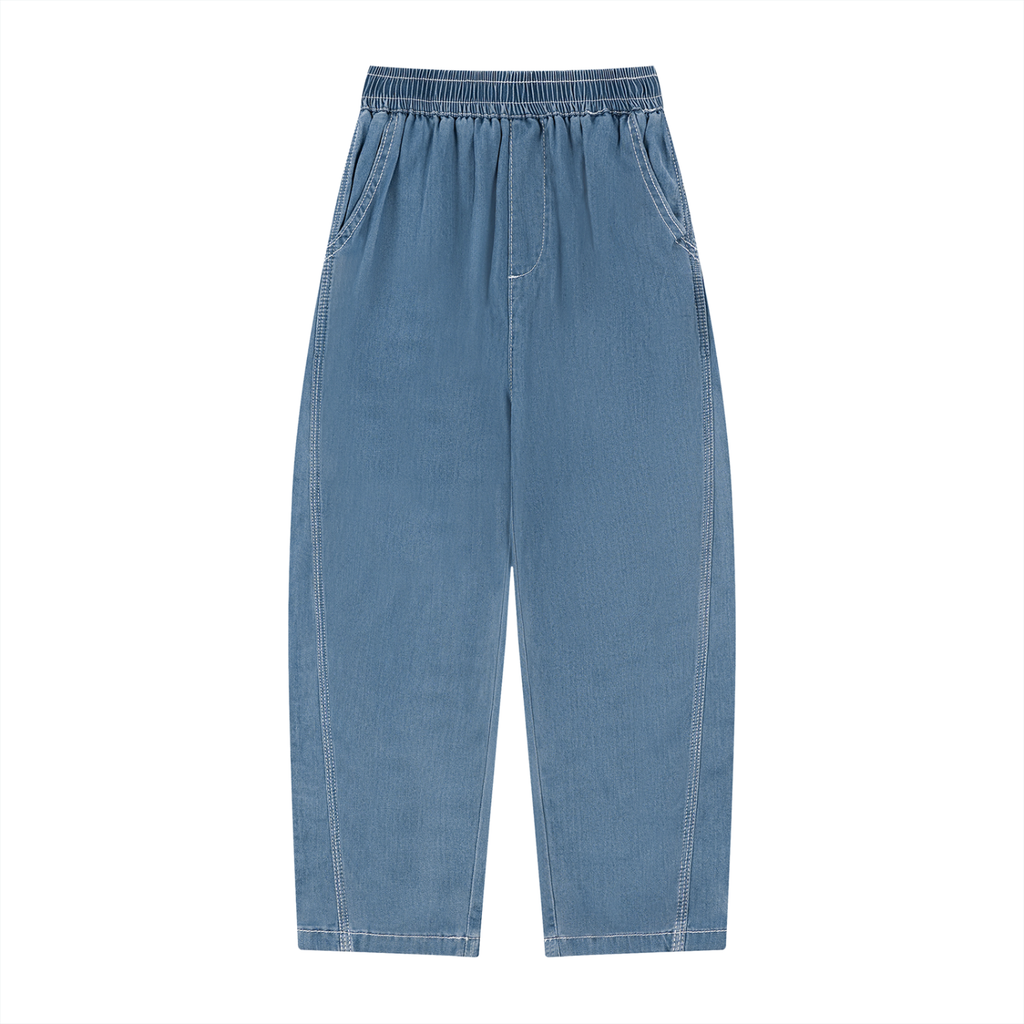 Kids Vintage Wash Straight Leg Jeans | Soft Everyday Denim Pants