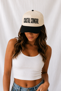 Coastal Cowgirl Embroidered 5-Panel Cap | Adjustable Mid-Profile Snapback Hat