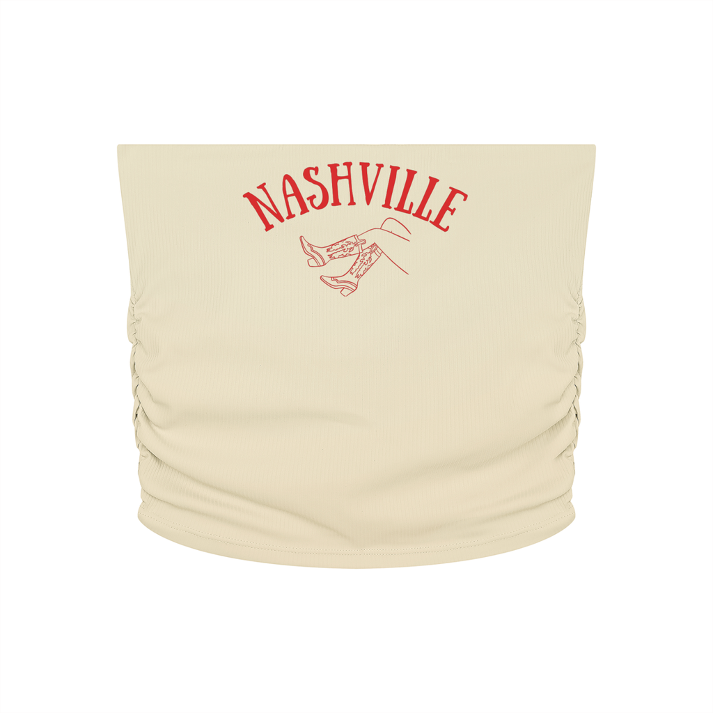 Nashville Ruched Cropped Tube Top