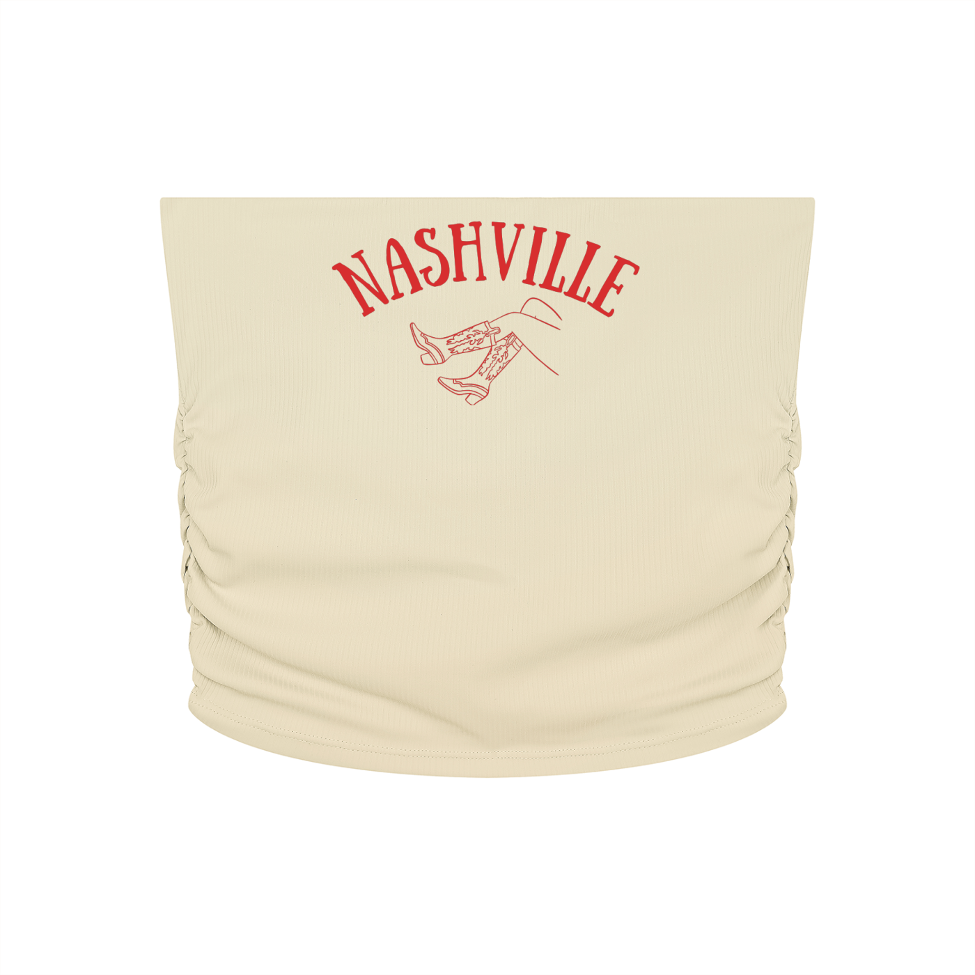 Nashville Ruched Cropped Tube Top