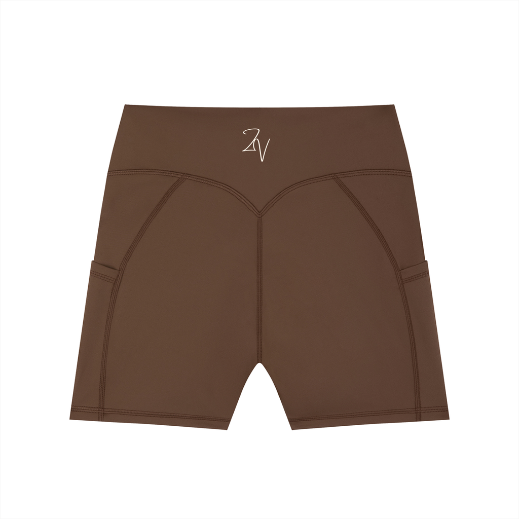 Women's High-Waisted Pocket Biker Shorts | Athletic Performance Workout Shorts