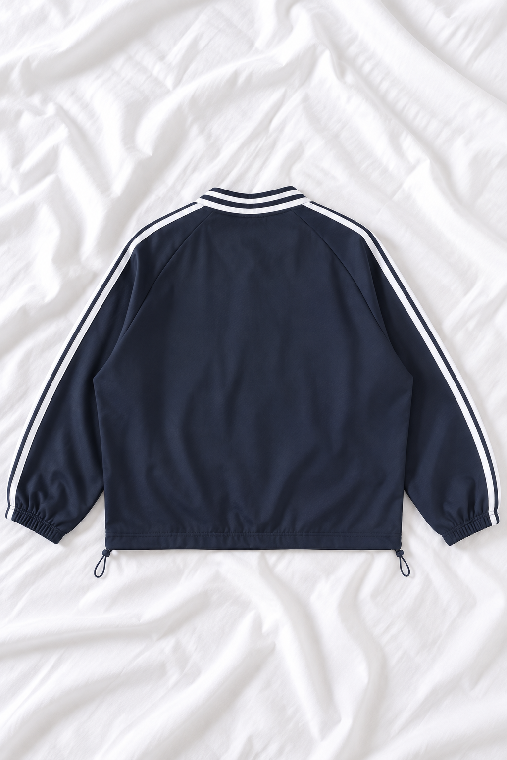 Buffalo Contrast Striped Lapel Collar Sweatshirt – Women's Football Game Day Pullover