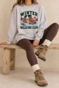 Winter Walking Club Sweatshirt – Vintage Hiking Boots Graphic Fleece Crewneck