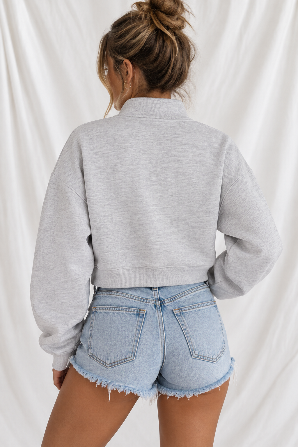 Dallas Football Cropped Quarter-Zip Sweatshirt – Women’s Game Day Pullover