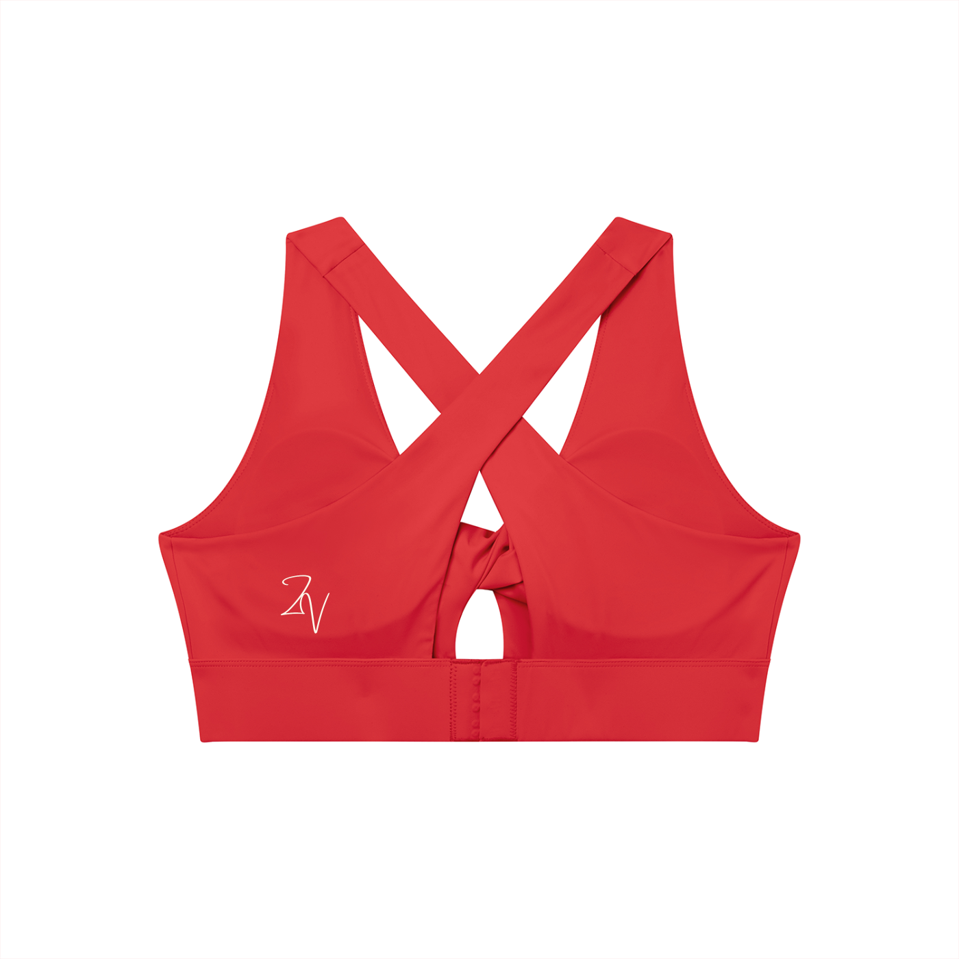 Women's Twist Front V-Neck Sports Bra | Built-In Padded Athletic Workout Bra