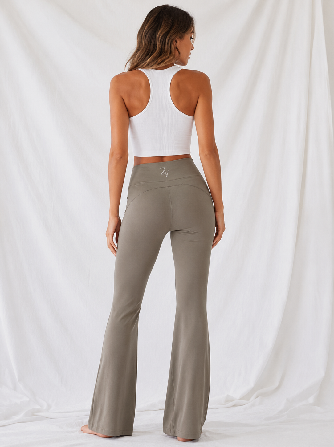 Women's Flared Drawstring Leggings | High Rise Performance Yoga Pants