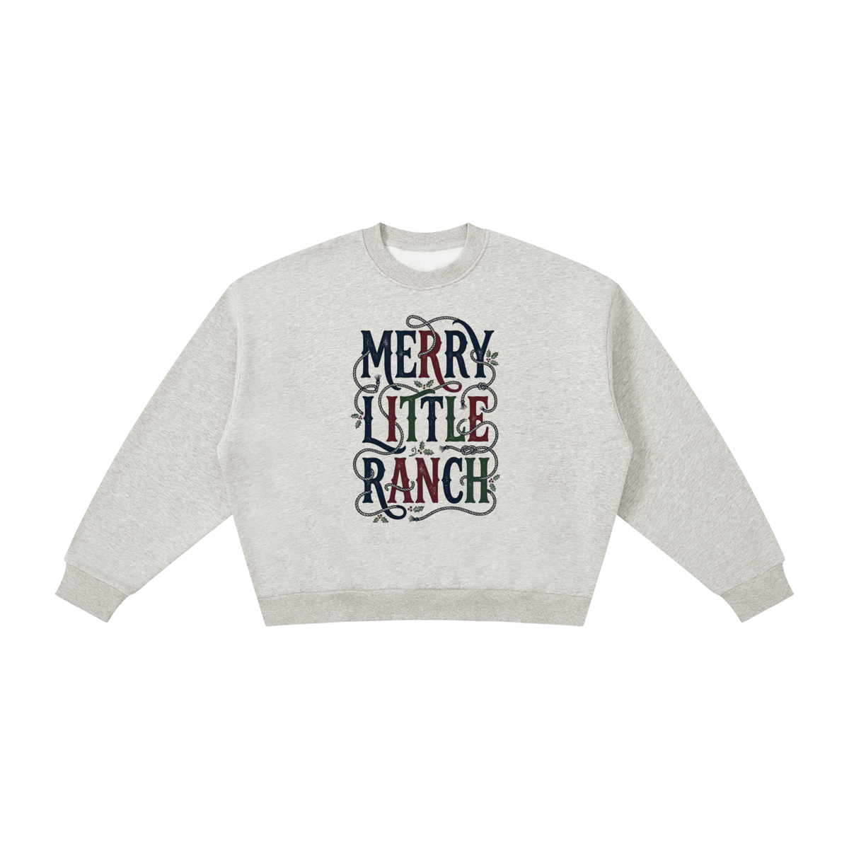 Merry Little Ranch Christmas Sweatshirt – Western Holiday Fleece Crewneck