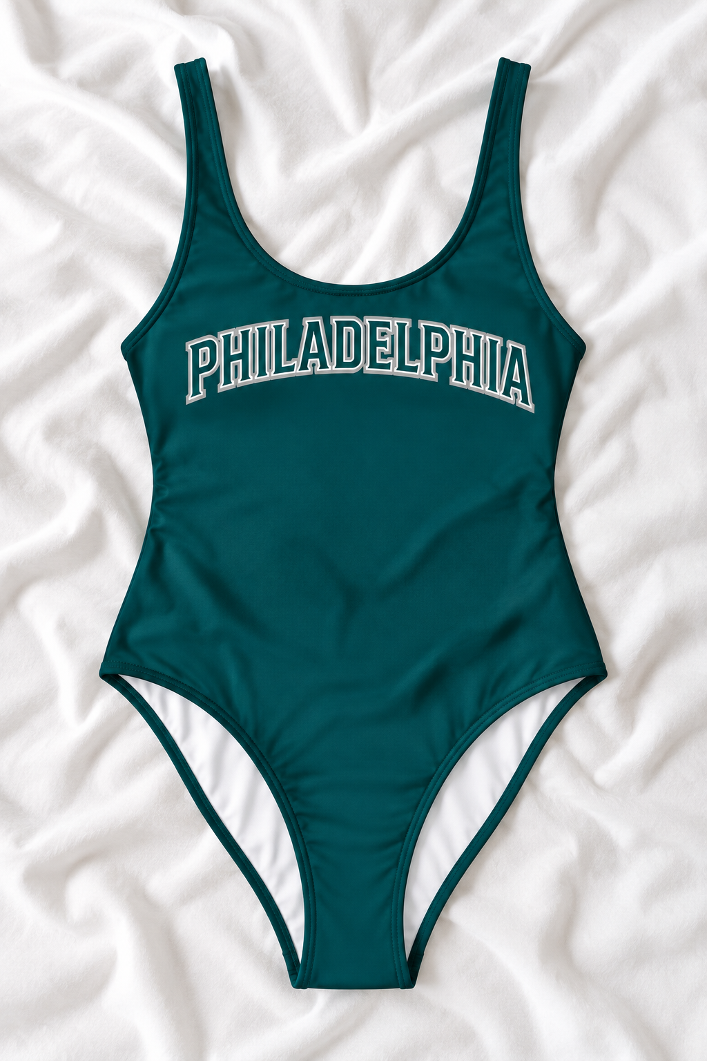 Philadelphia Football One-Piece Swimsuit – Women’s Game Day Swimwear