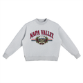 Napa Valley California Vintage Graphic Fleece Side Slit Crewneck Sweatshirt – Wine Country Aesthetic