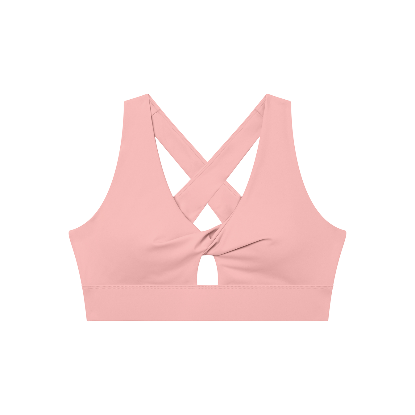 Women's Twist Front V-Neck Sports Bra | Built-In Padded Athletic Workout Bra