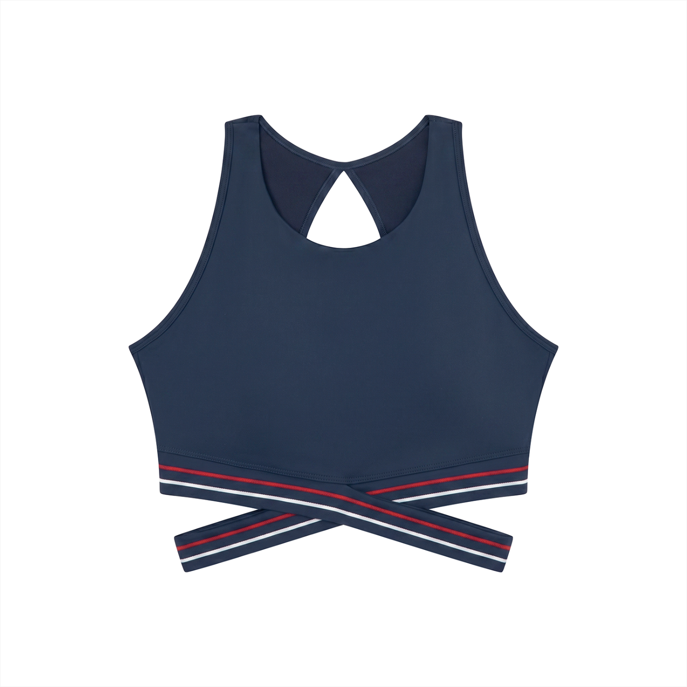Women's Criss-Cross Band Sports Bra | Built-In Padded Tennis & Workout Bra