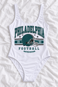 Philadelphia Football One-Piece Swimsuit – Women’s Game Day Swimwear