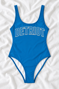 Detroit Football One-Piece Swimsuit – Women’s Game Day Swimwear